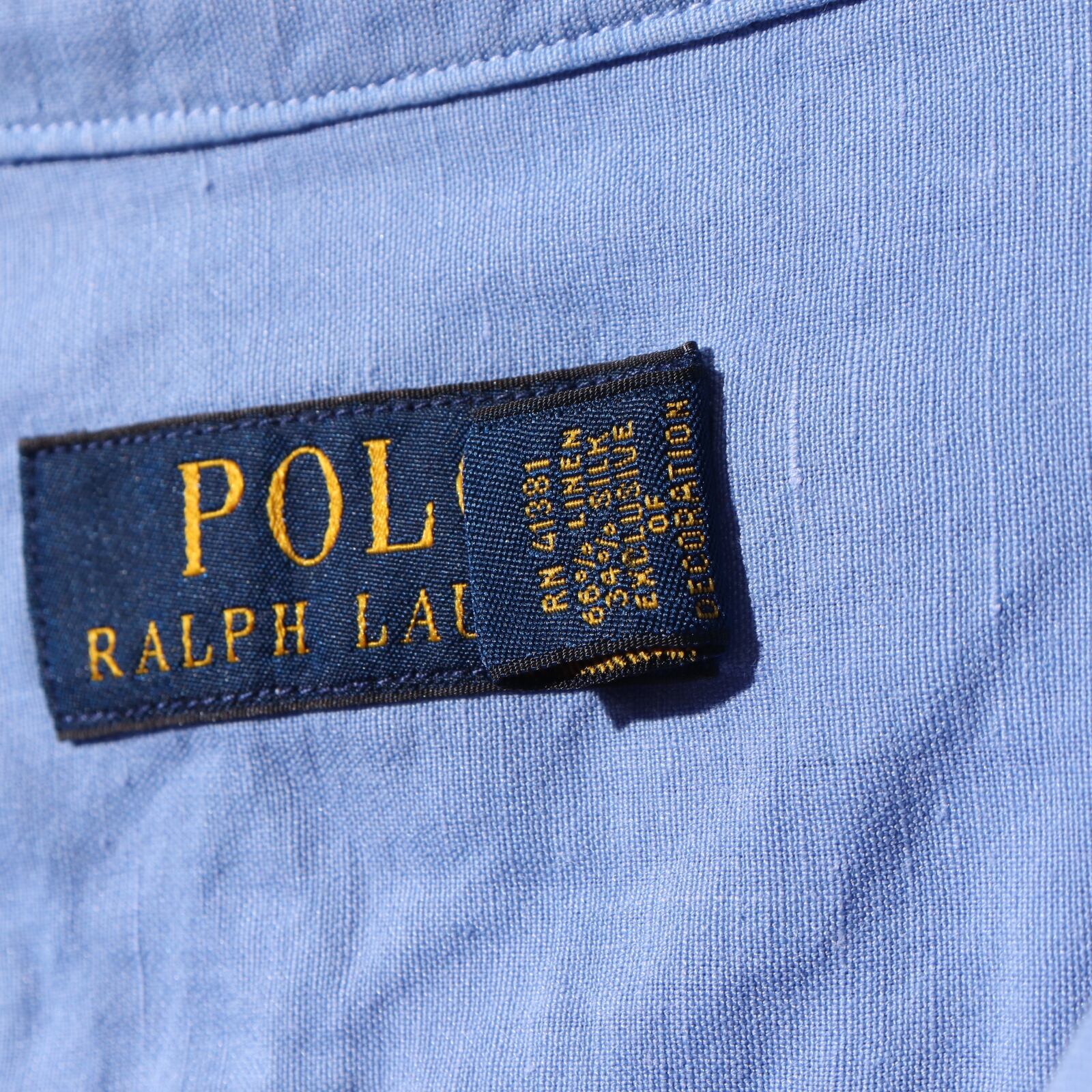 通常 1本タイプ ラルフローレン シルクリネン素材 裾ポニー刺繍半袖