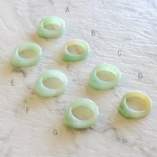 【9号】翡翠 くり抜き リング (トップボリュームタイプ) A貨翡翠 jd_rg1018