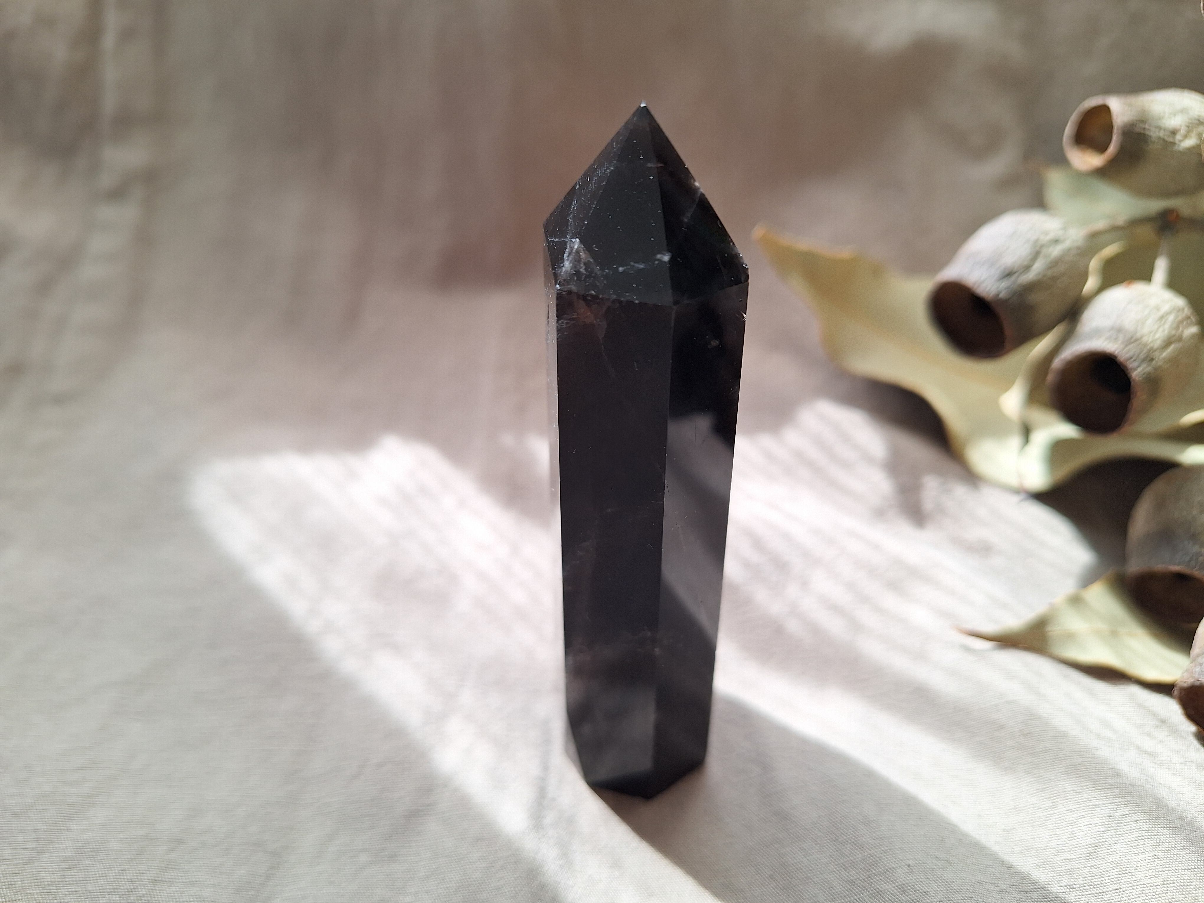 極上 モリオン 六角柱 ☆ ポイント