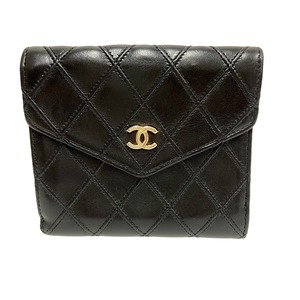 ※Reserved items※CHANEL シャネル ビコローレ Wホック 2つ折り財布 ラムスキン ブラック 9021-202212