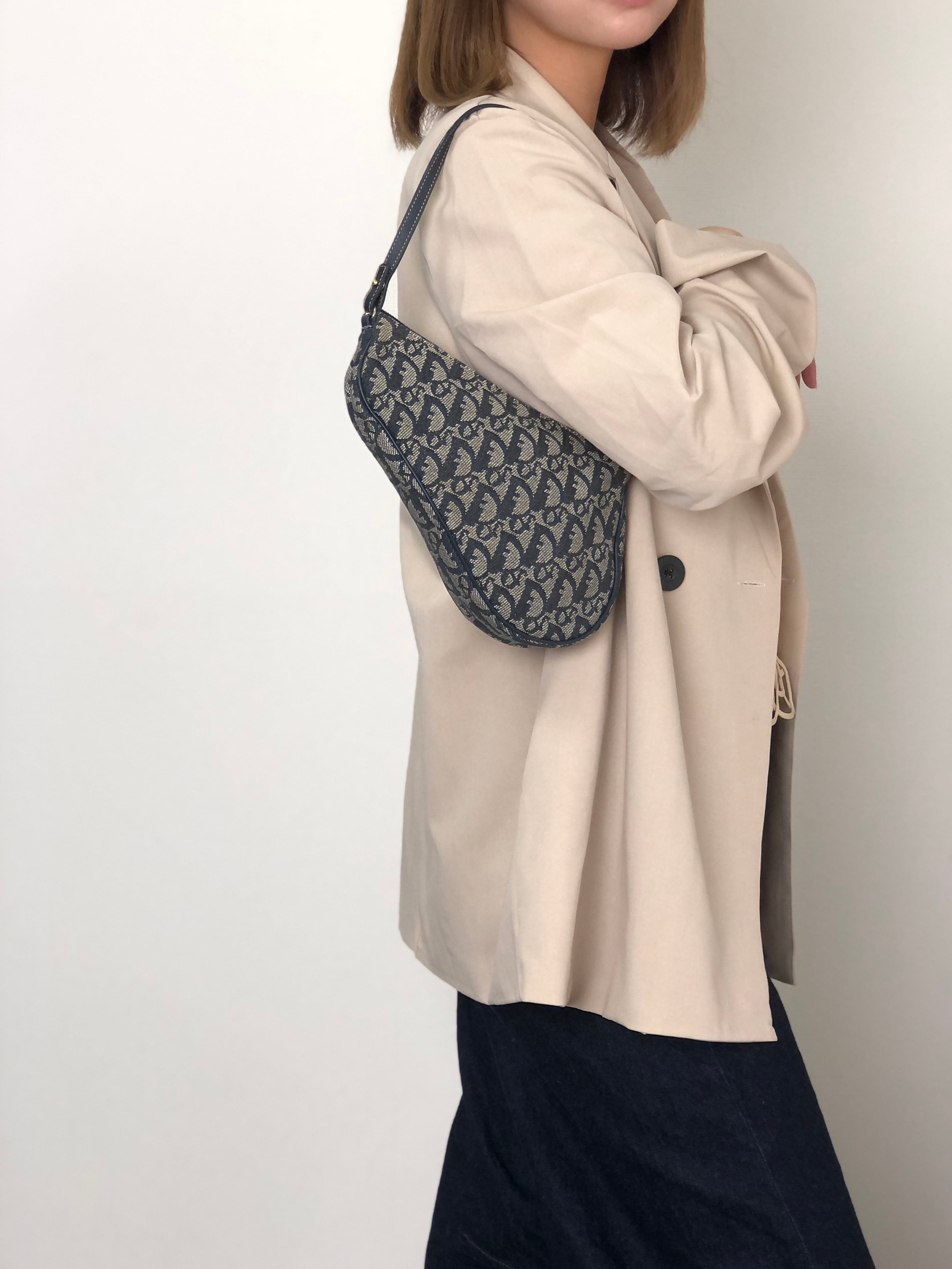 希少✨オールドディオール ショルダー ハンドバッグ トロッター ブラック Christian Dior クリスチャン ディオール トロッター ショルダーバッグ