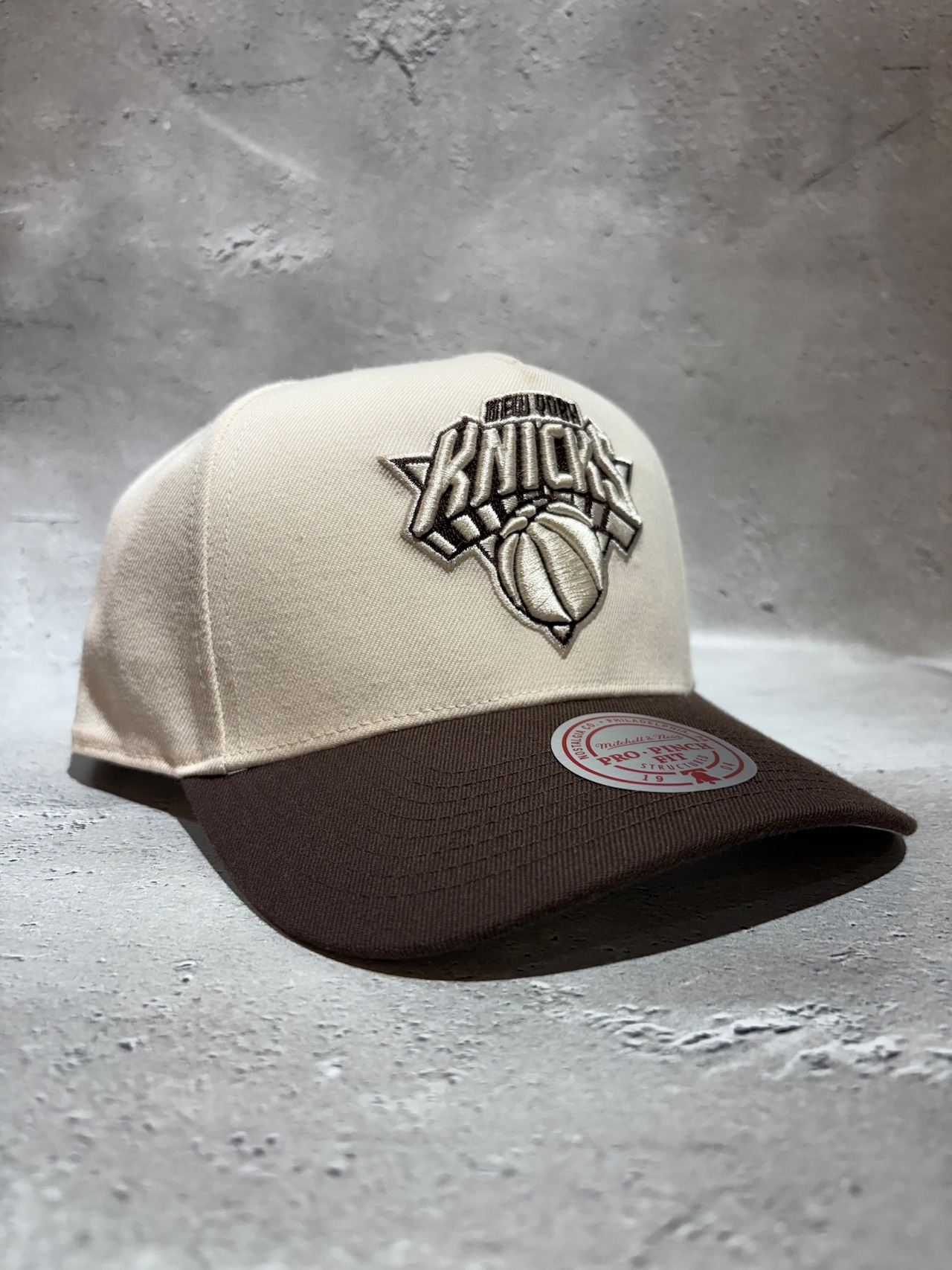 Mitchell&Ness/ミッチェルアンドネス NBA ニューヨーク・ニックス キャップ クリーム