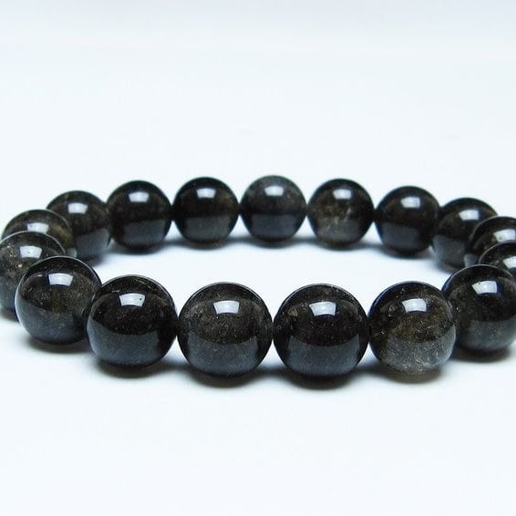 ブラックルチルクォーツ ブレスレット 12mm ブラックトルマリン トルマリネイテッドクォーツ 一点物 メール便可 [M便 1/10] 111-47048