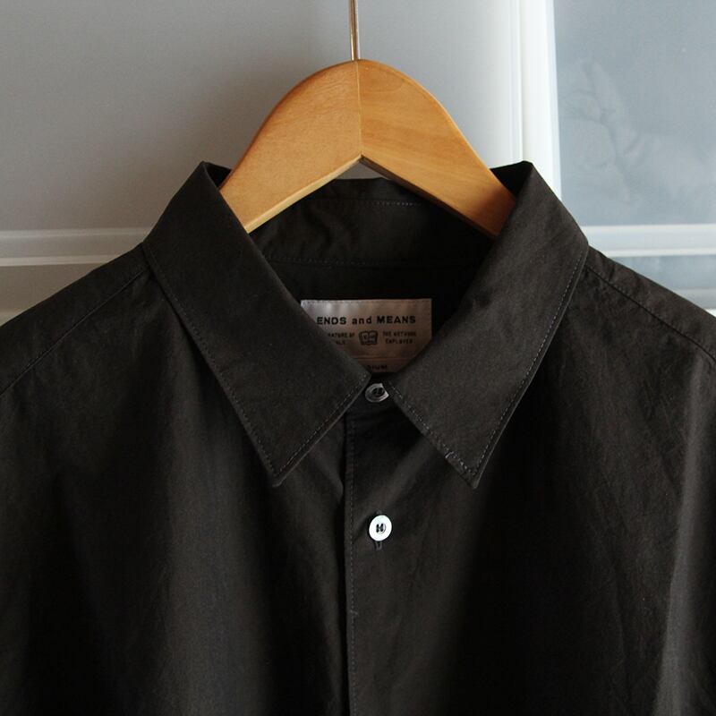 ENDS and MEANS/エンズアンドミーンズ Aldous Shirts (Dark Chocolate
