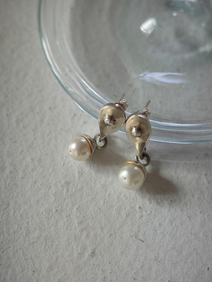 <vintage silver925>design pearl pierece