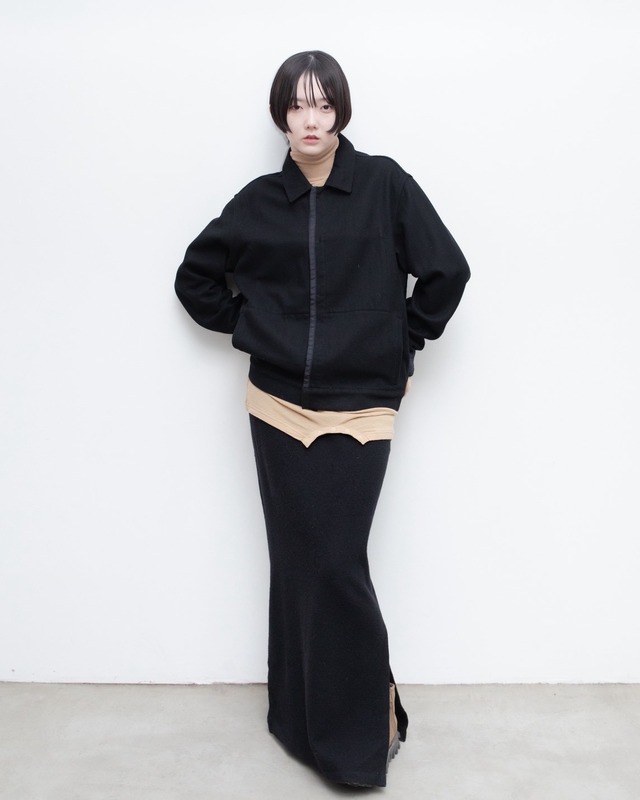 1990s DKNY - fly front melton wool blouson