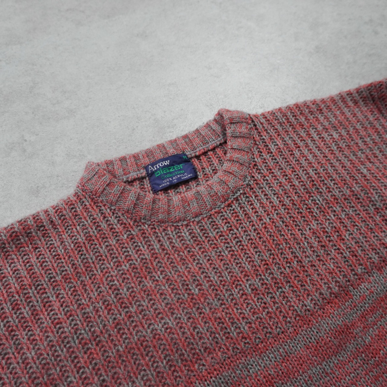 90s Arrow acrylic knit sweater M 古着 - 4