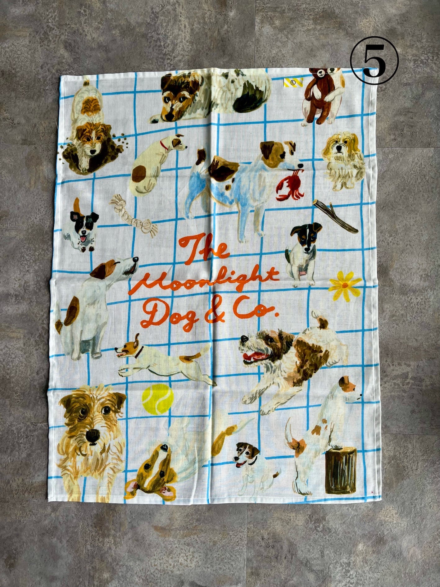 15 JACK RUSSELLS ガーゼブランケット(B品:柄が一部切れているため)