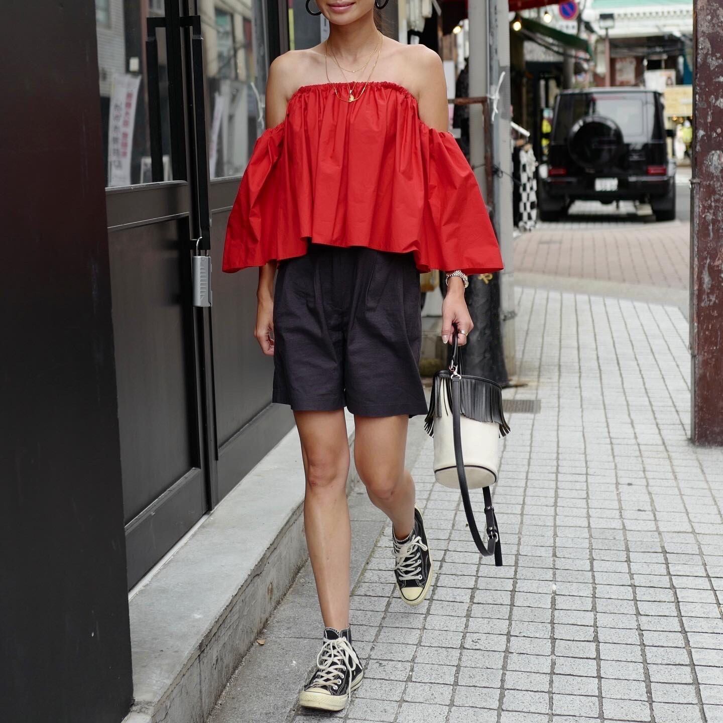 Ruffle Top Red