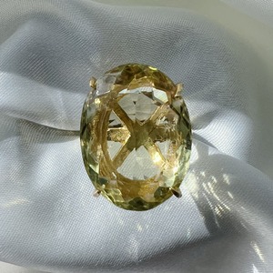 【1点限定】レモンクォーツ Grand bijouリング 19.93CT