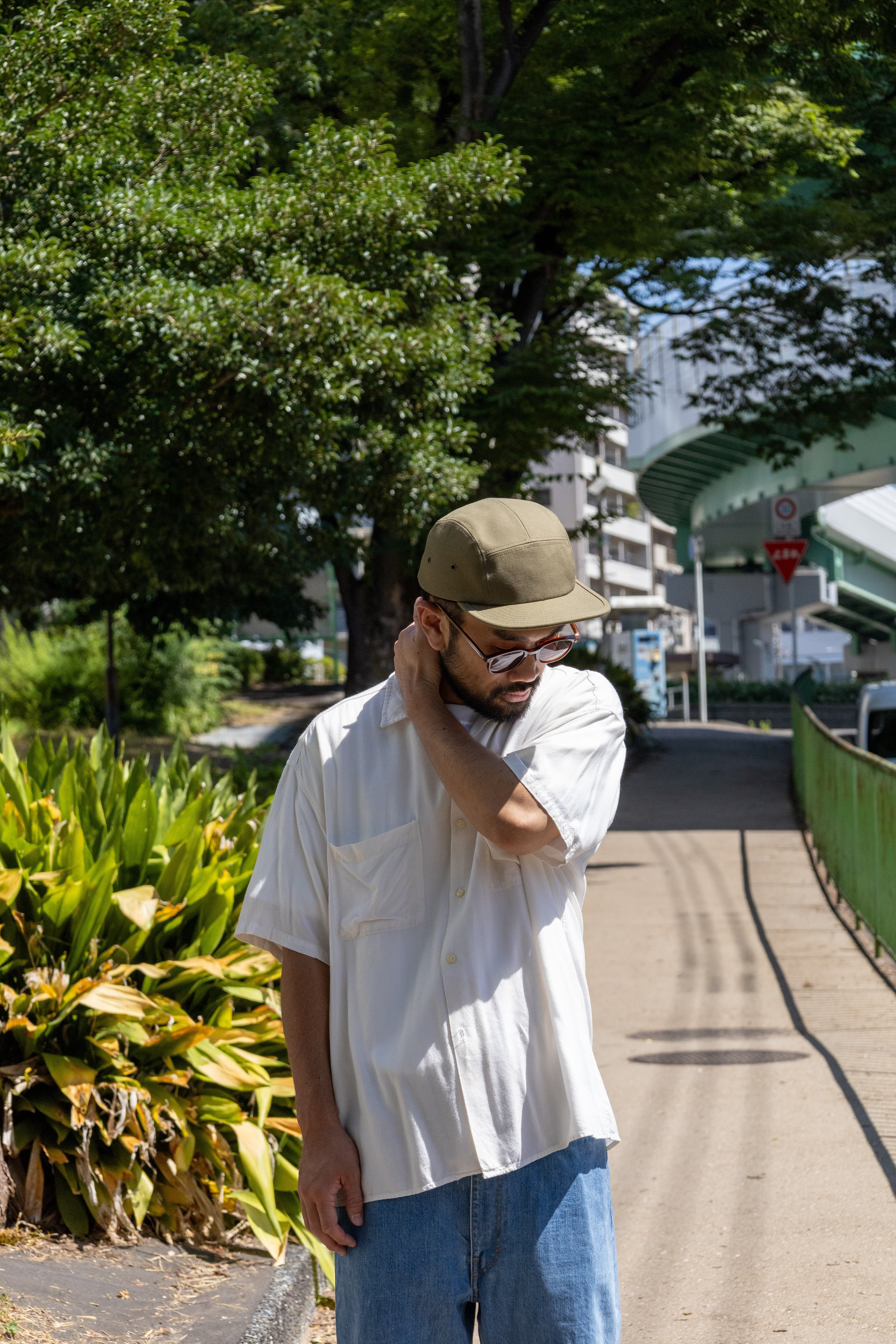 CALM】COTTON SERGE JET CAP（olive） | CALM