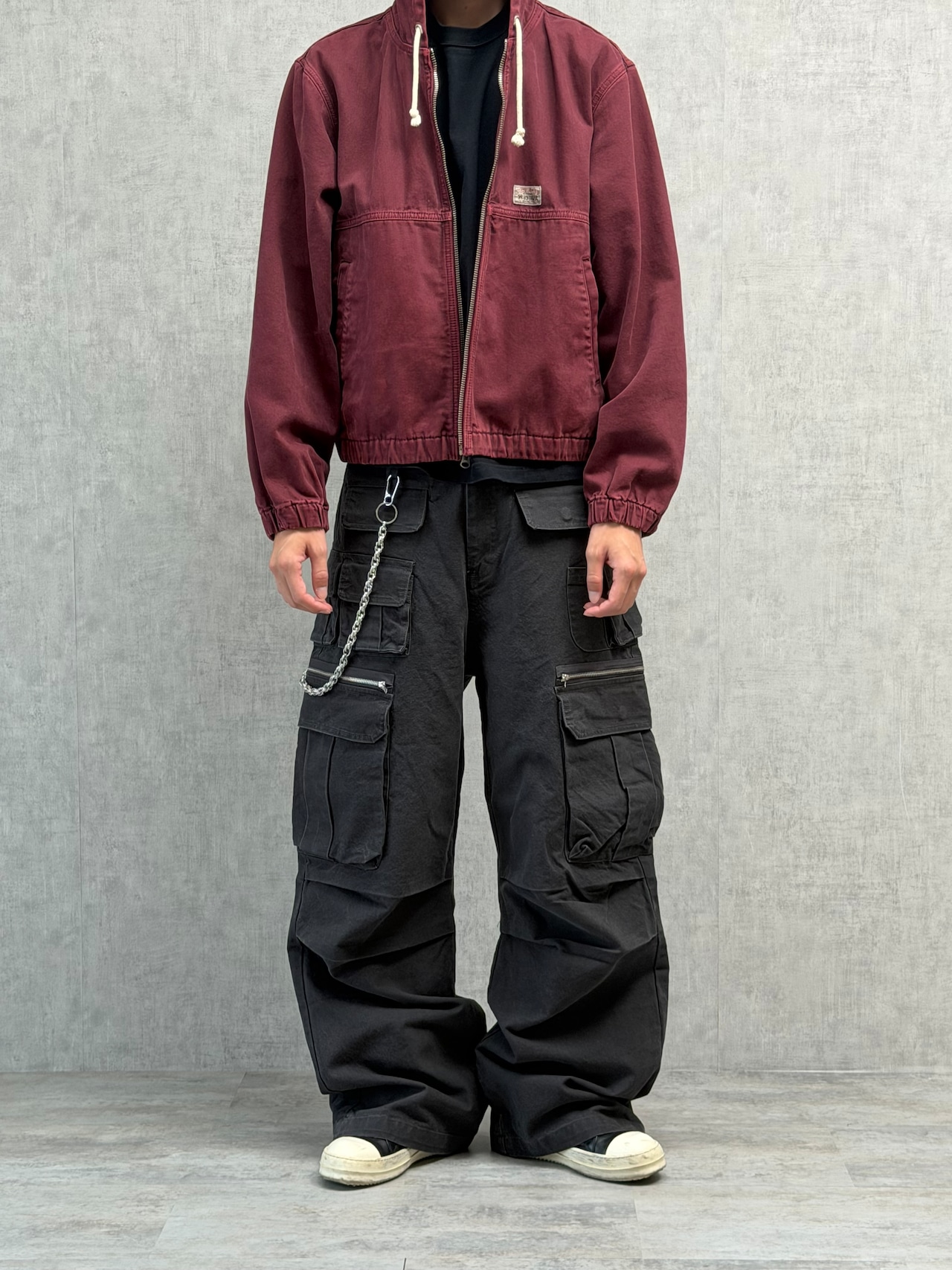 Fade Black Multi Pocket Cargo Pants