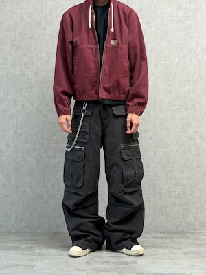 Fade Black Multi Pocket Cargo Pants
