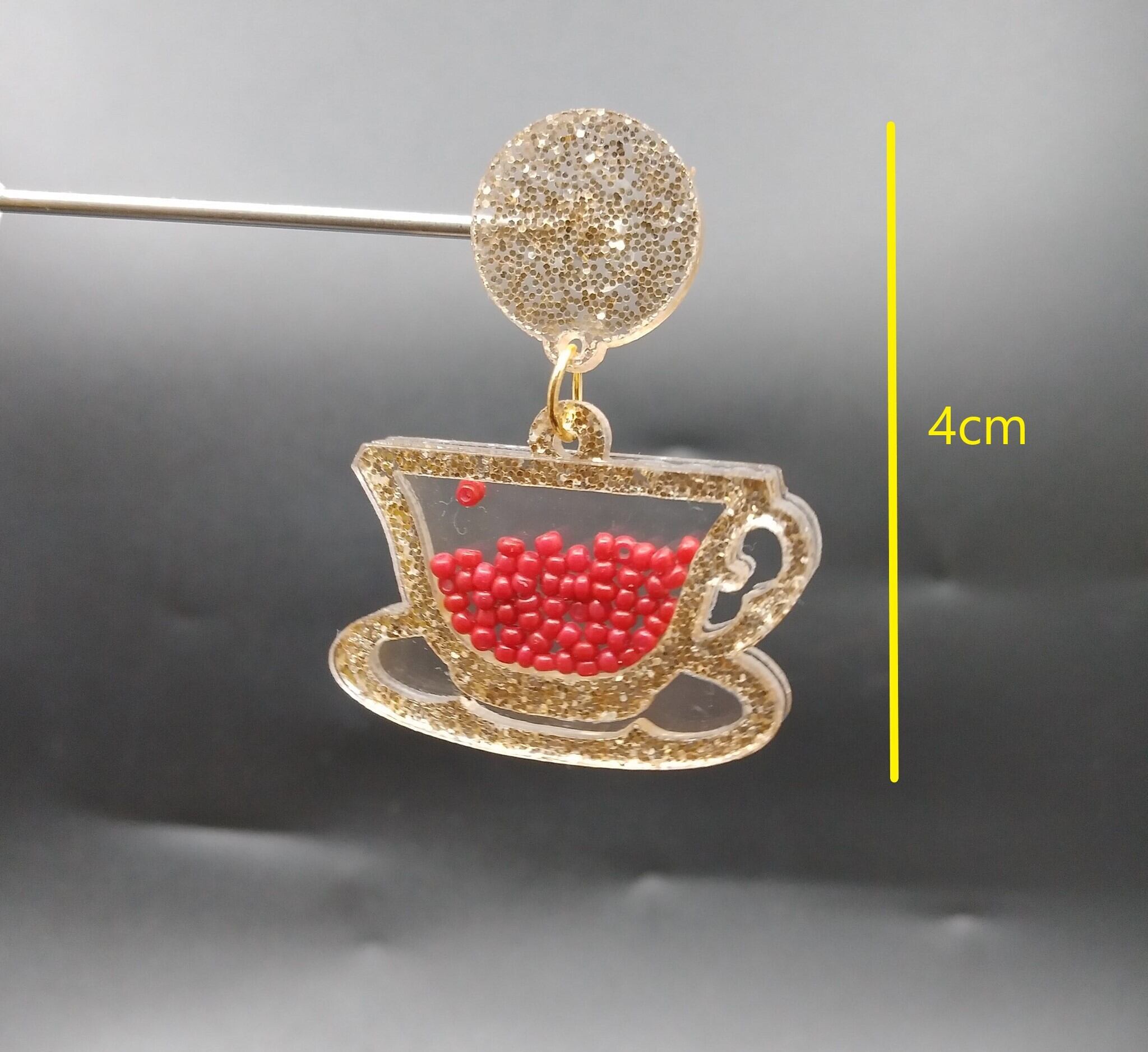ティーポッド＆カップ お茶会ピアス イヤリング 紅茶 お茶 かわいい