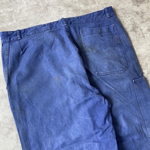 60s- Super Costaud フレンチワーク パンツ コットン ブルー 詳細写真12
