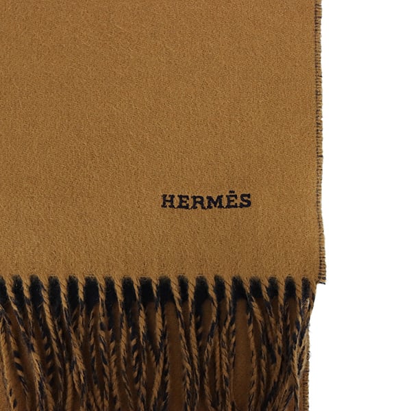 Used HERMES エルメス マフラー レクトヴェルソ カシミヤ 100