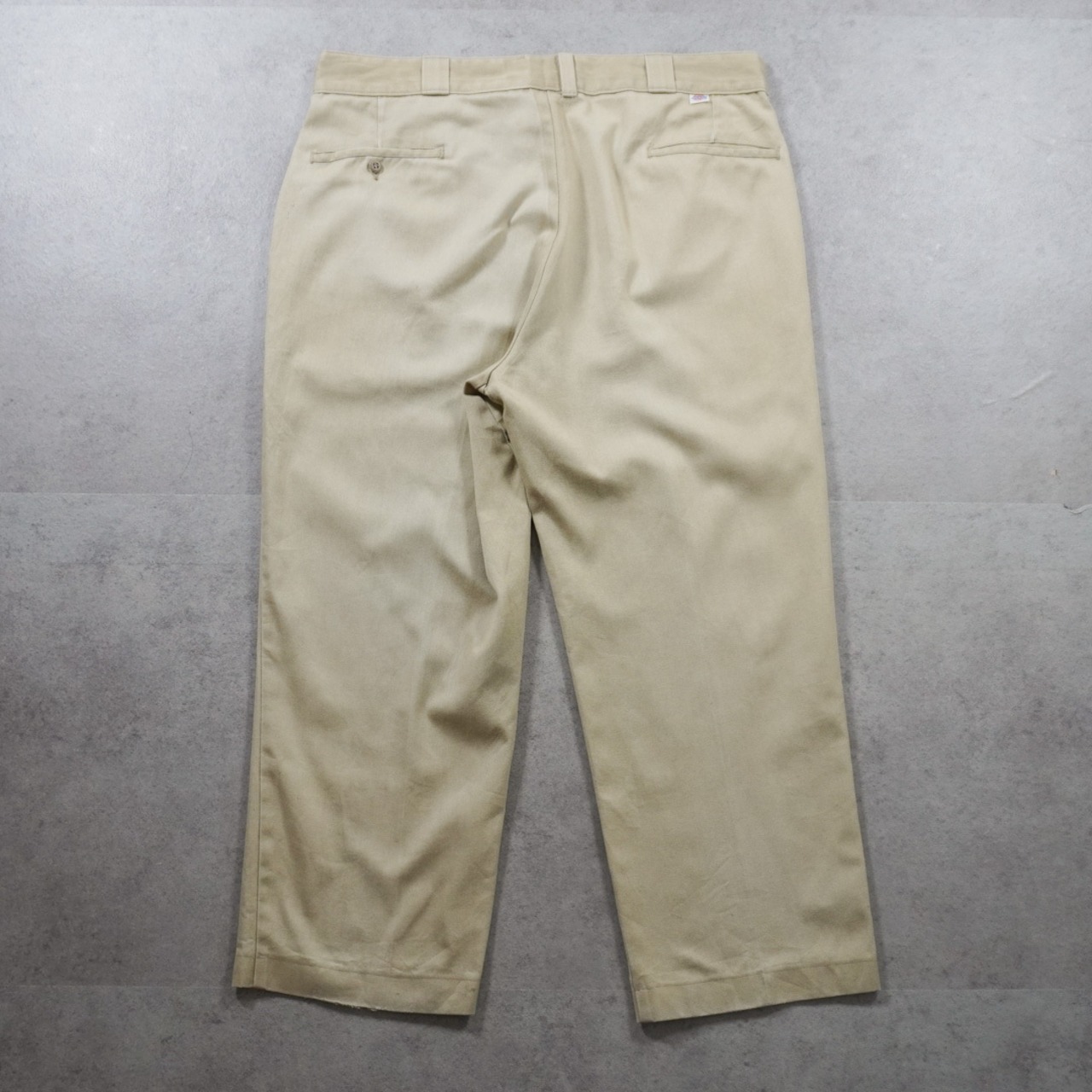 80s Dickies 874 work pants "made in USA" beige W37L26相当 古着 - 3