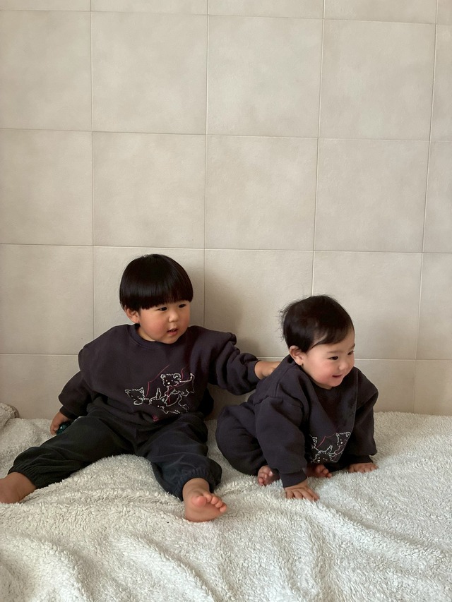 《即納》送料無料【BONITO】bebe) Check Dumble Hood Suit