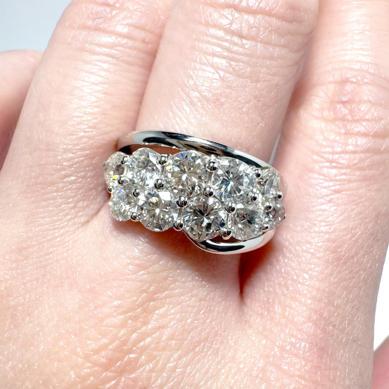 Pt900 2.237ct ダイヤモンド クラスター リング | カオキ | 日本最大級