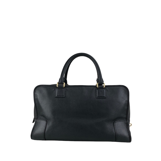 LOEWE ロエベ ハンドバッグ ブラック アナグラム レザー アマソナ ミニボストン vintage ヴィンテージ オールド 8itnhz