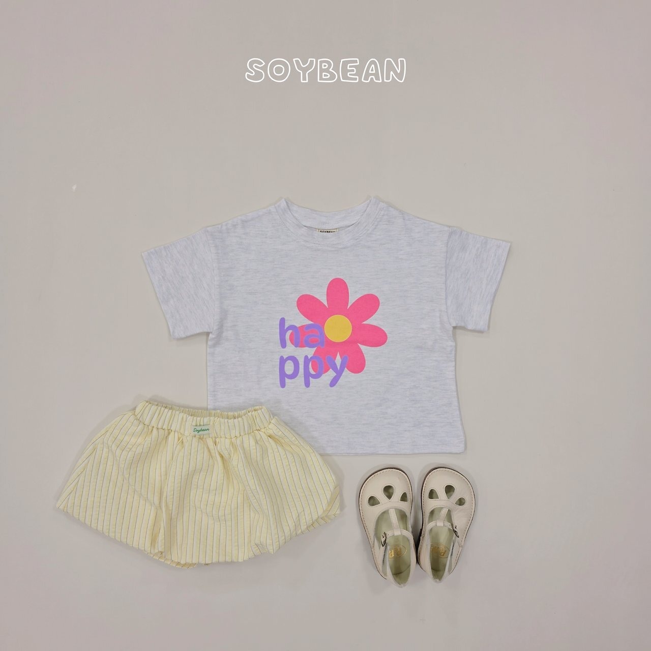 【取寄/韓国直送】SOYBEAN 26/SM HappyフラワーTシャツ｜夏服｜韓国子供服