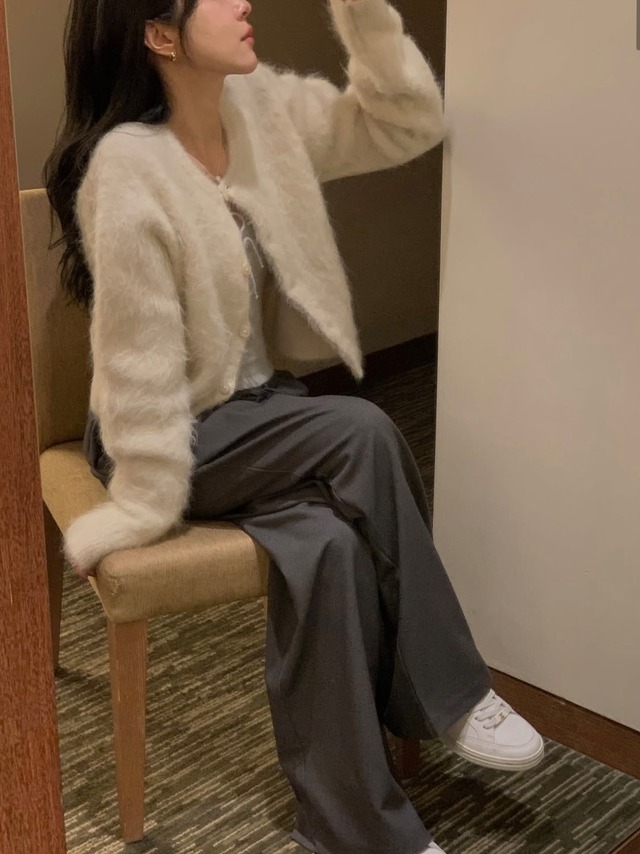 (即納) miel / Oui cardigan 2color