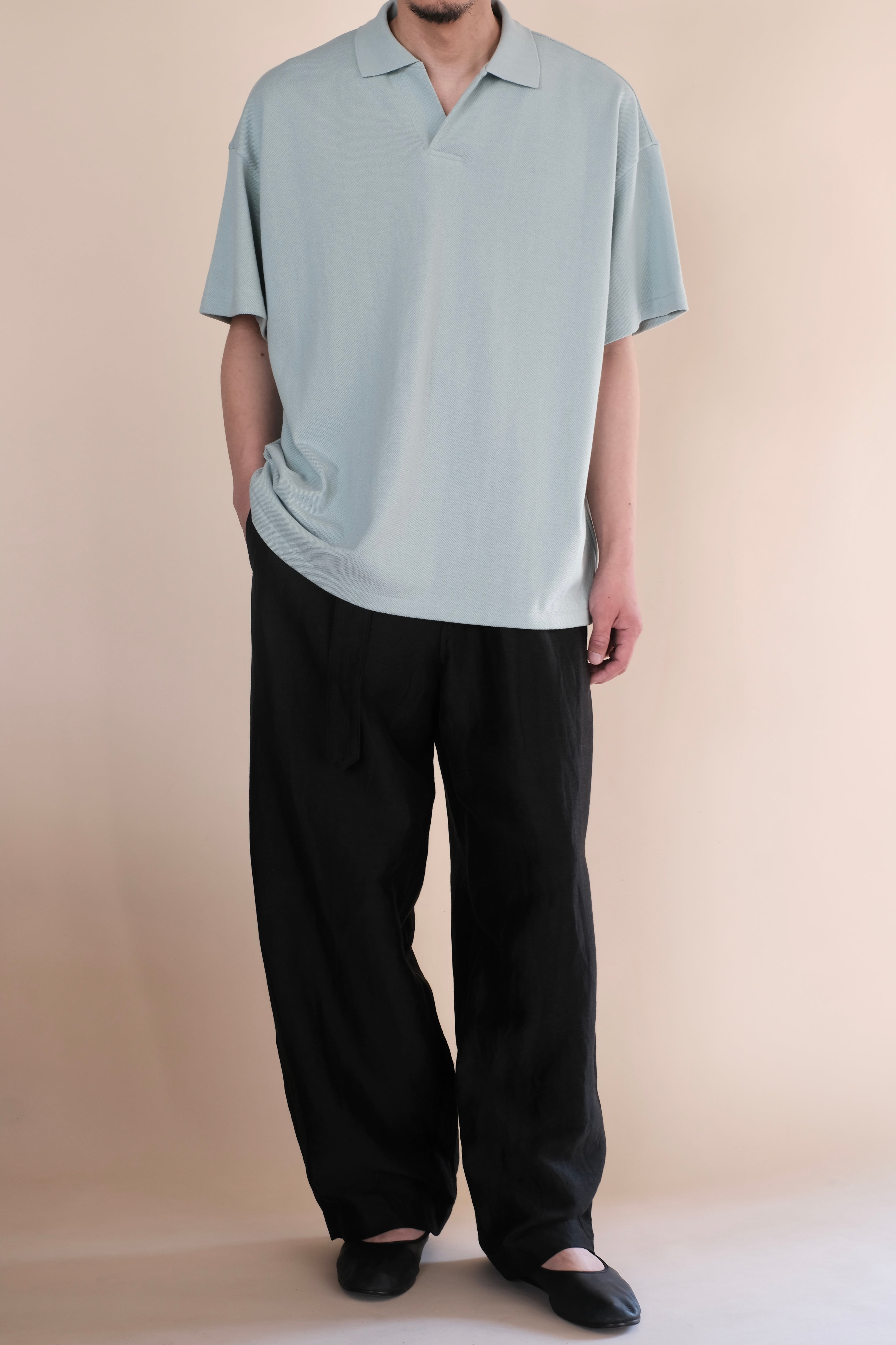 Graphpaper / Cotton Pique Jersey S/S Skipper Polo | LIVING