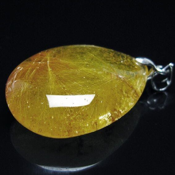 ルチルクォーツ ペンダント 一点物 メール便可 [M便 1/20] 112-13029