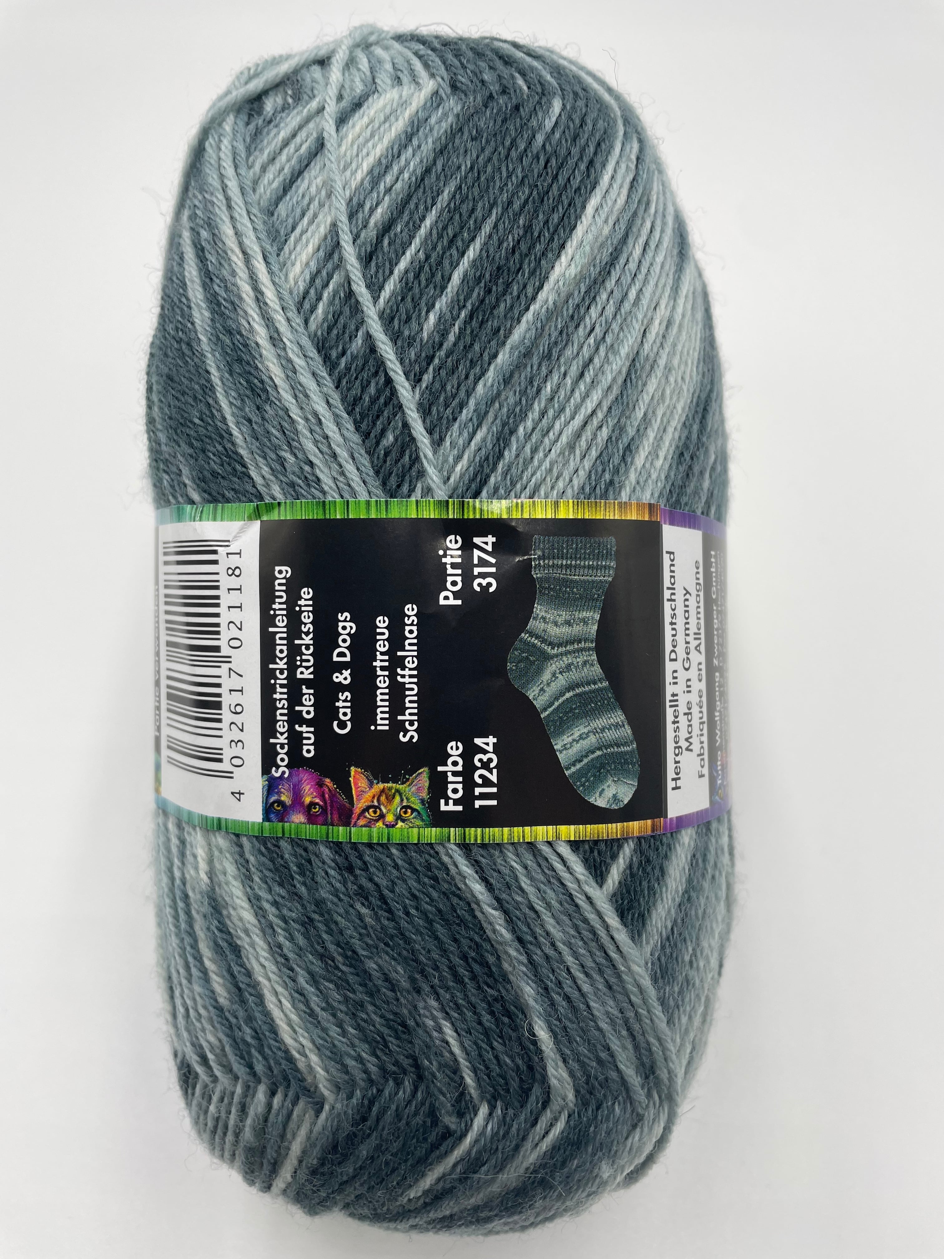 編む手が止まらない毛糸！Opal 『キャッツ＆ドッグ』11234 4ply/4本