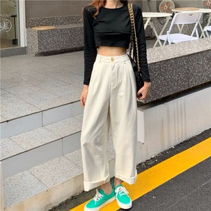 ストレートワイドレッグパンツ　A1198