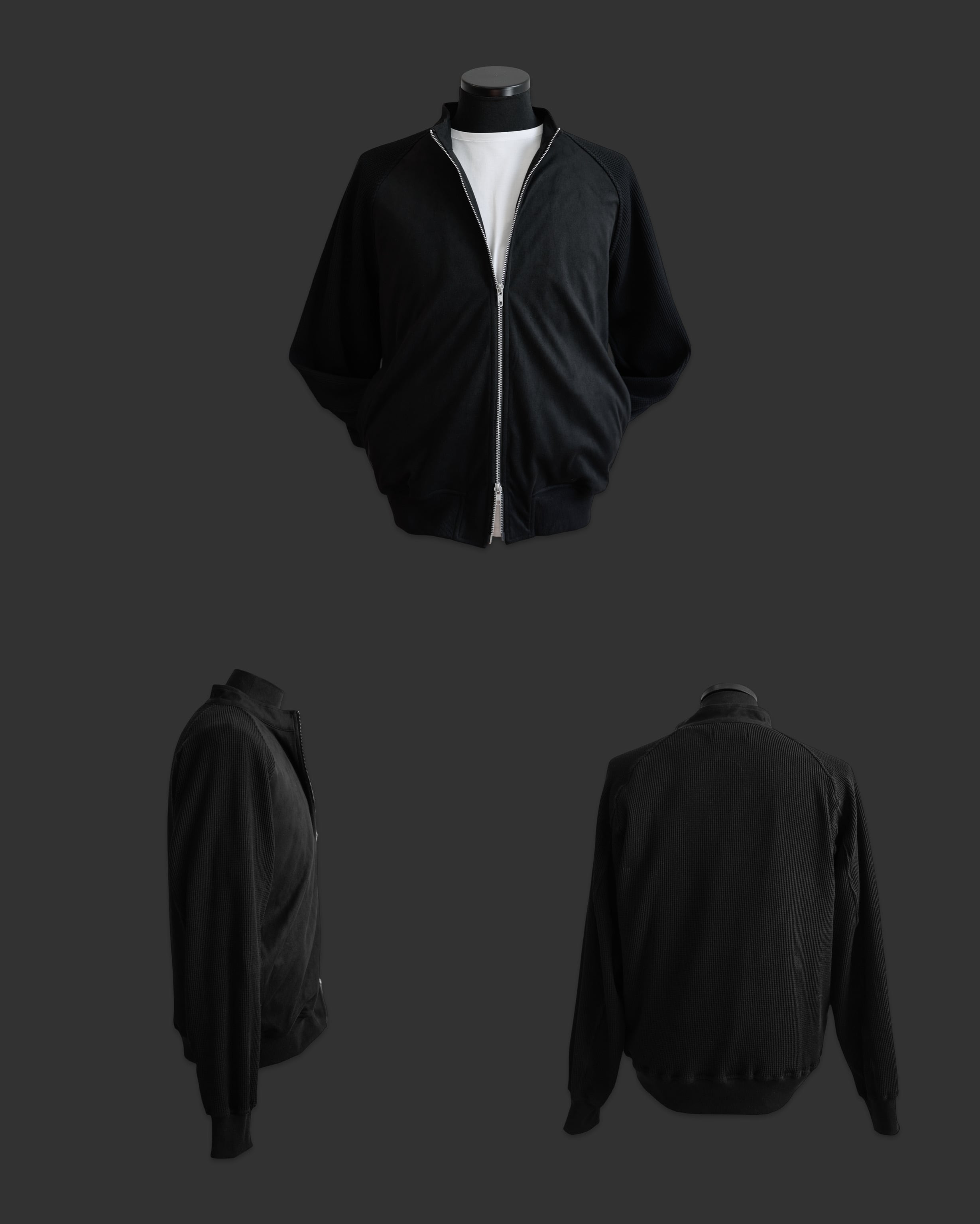 KV-569】【高級感】Premium waffle suède jacket【即日発送】【自宅