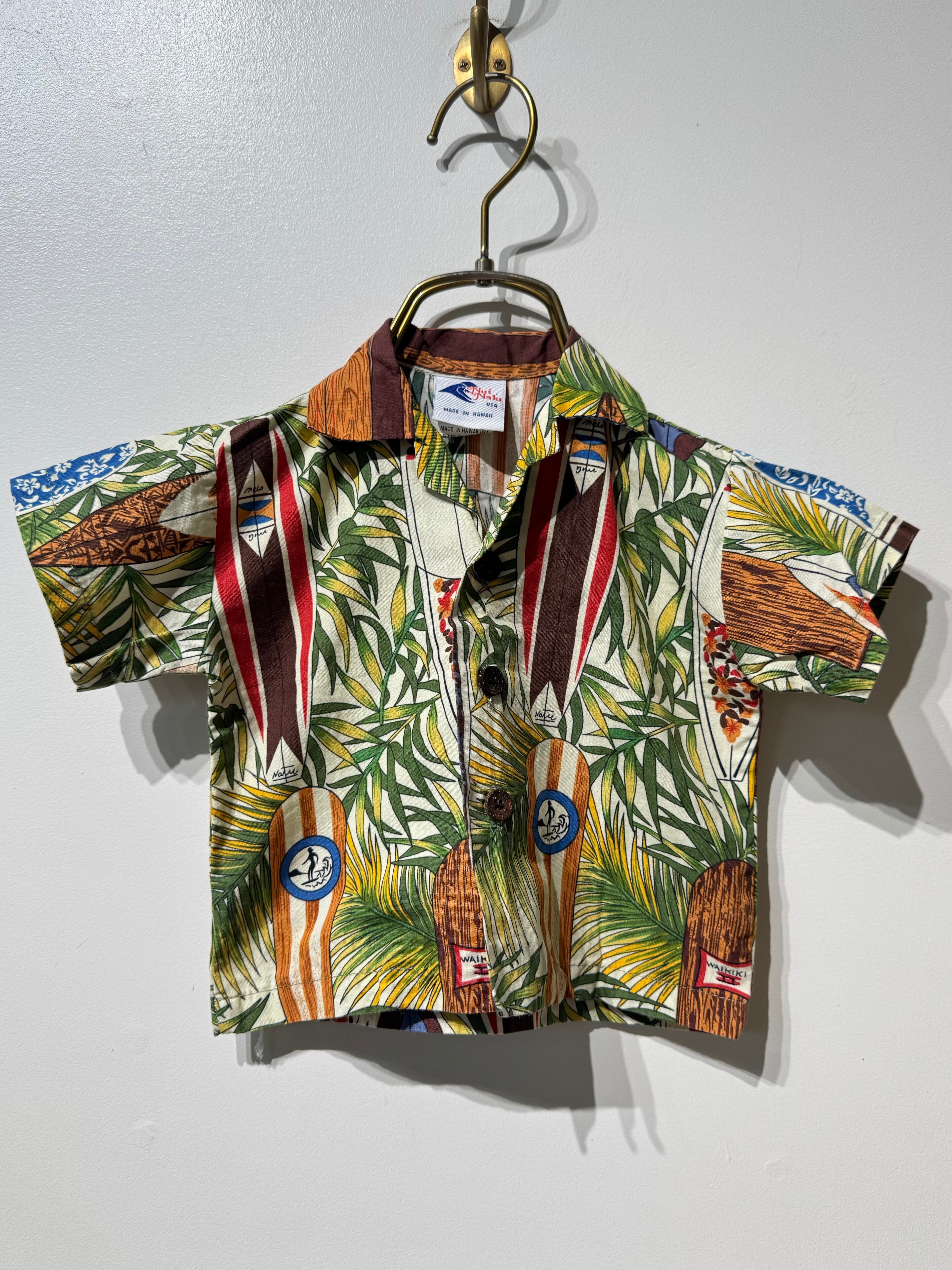 (KD612)70cm Nui Nalu aloha shirt & pants made in HAWAII
