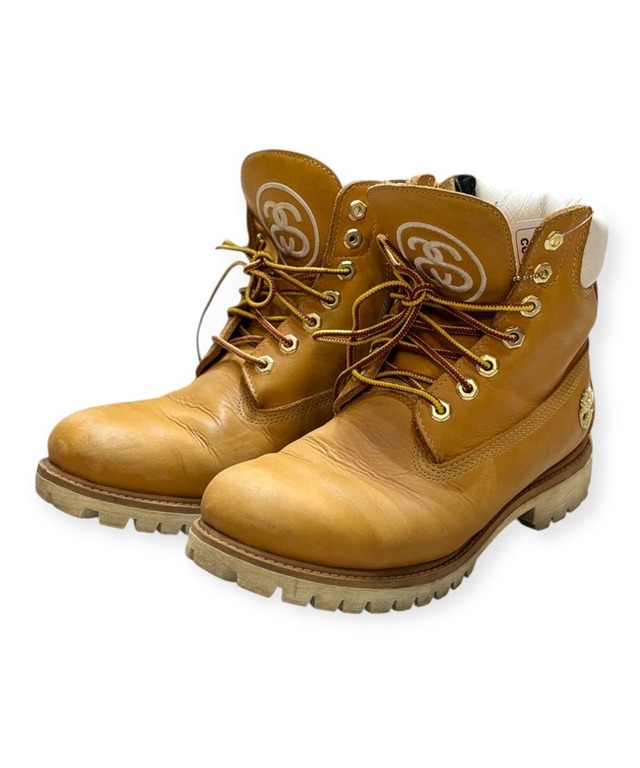 【USED】2000s STUSSY Timberland イエローブーツ コラボ 別注 サイズ26