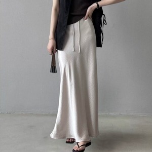 サテンフレアマーメイドスカート　R00747