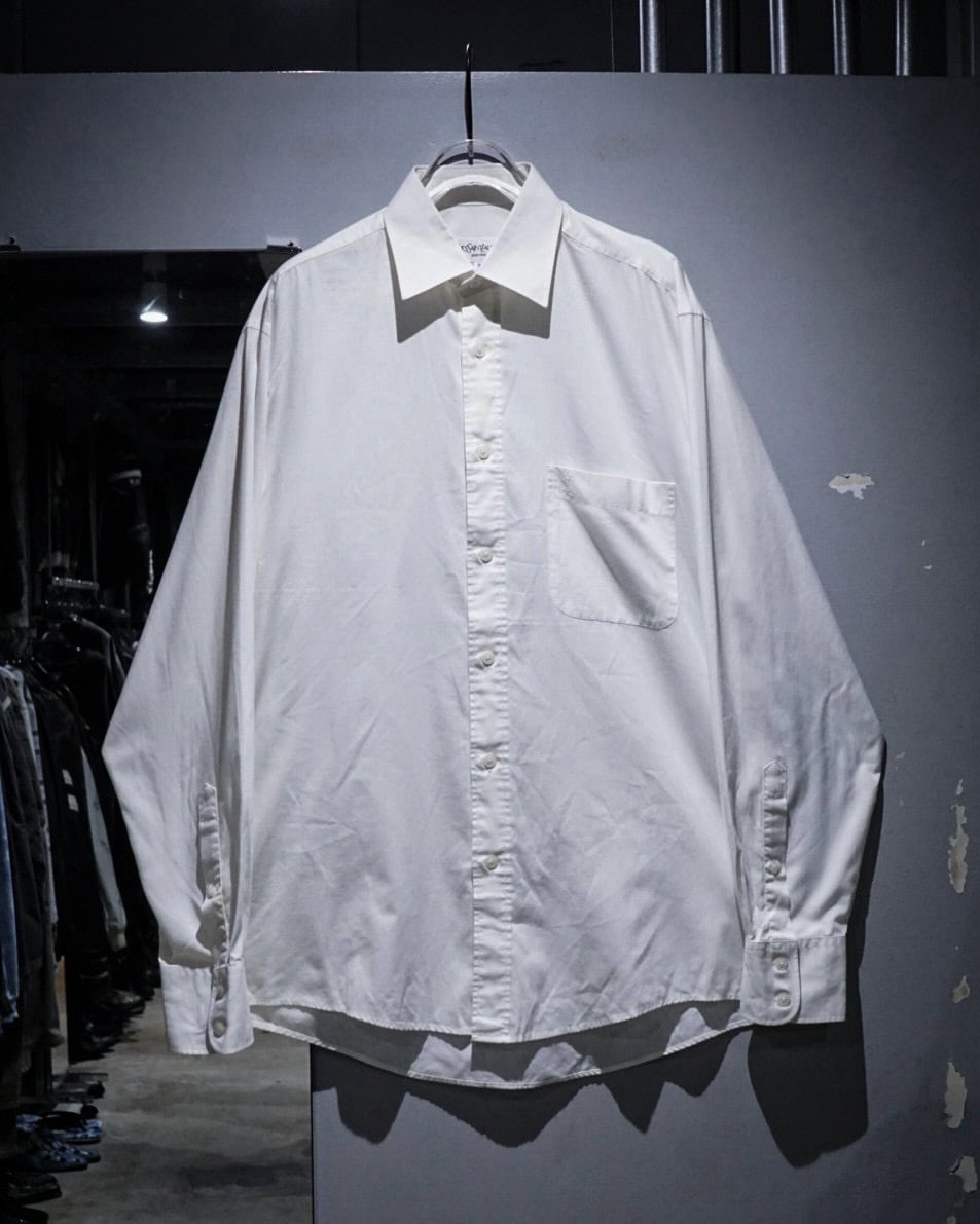 add (C) vintage】“Yves Saint Laurent” Logo Embroidery L/S Shirt