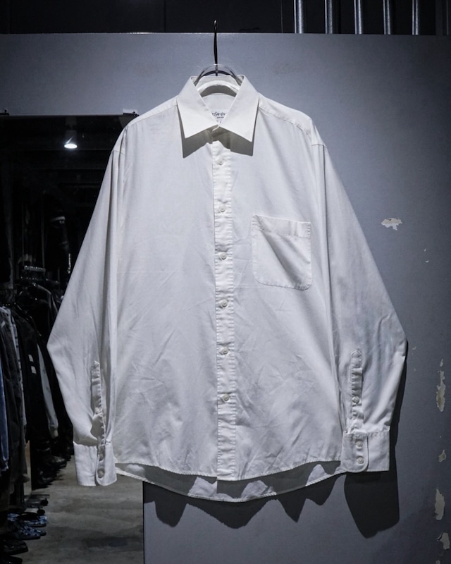 【add (C) vintage】“Yves Saint Laurent” Logo Embroidery L/S Shirt