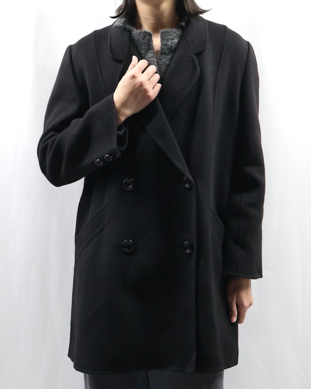 double breasted cashmere half coat