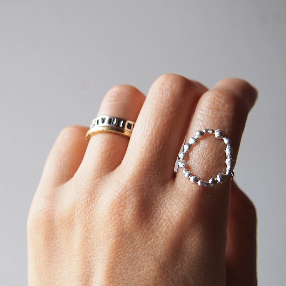 オーバルリング ぶくぶくわっか 大ぶり SV925製 受注生産｜オーダー