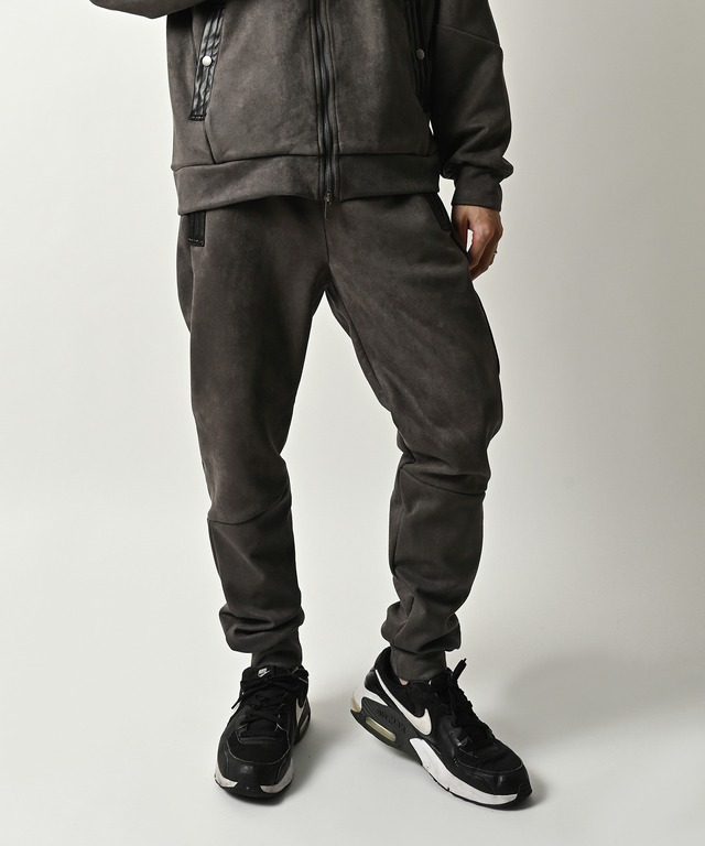 MMMM French terry x nylon blocking pants (BLK) 18000M25
