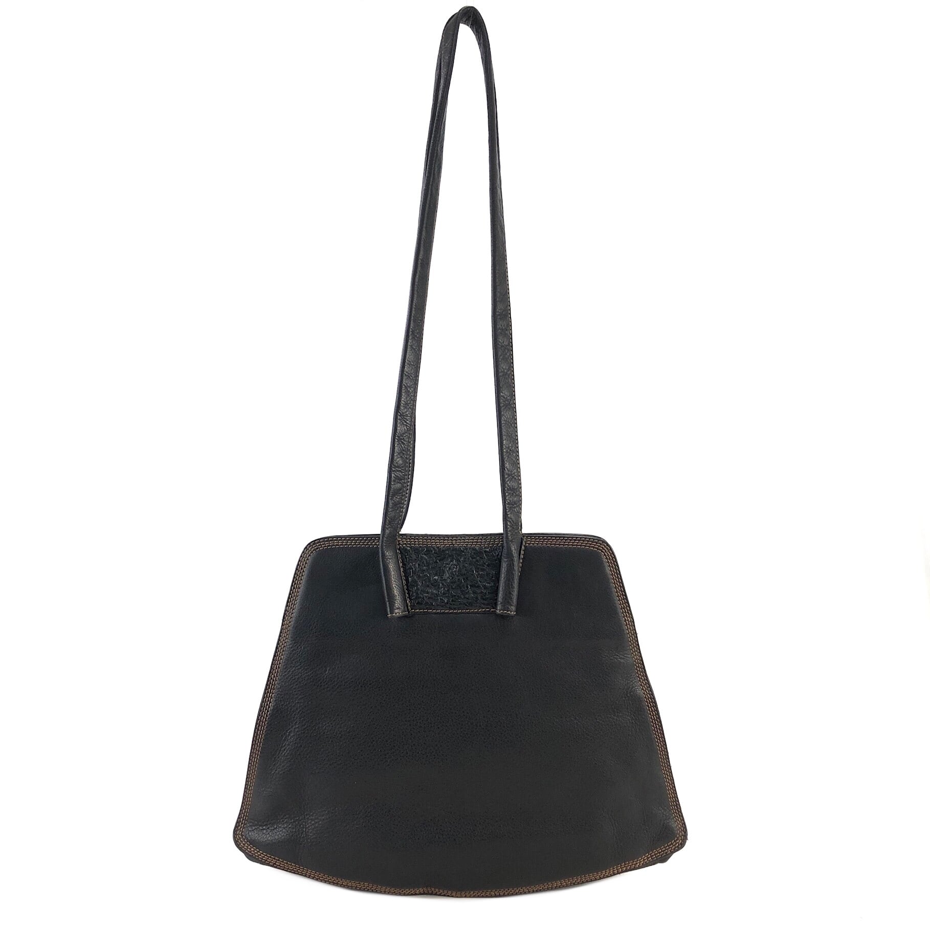 LOEWE ロエベ ロゴ コンビレザー オーストリッチ ステッチ ショルダー
