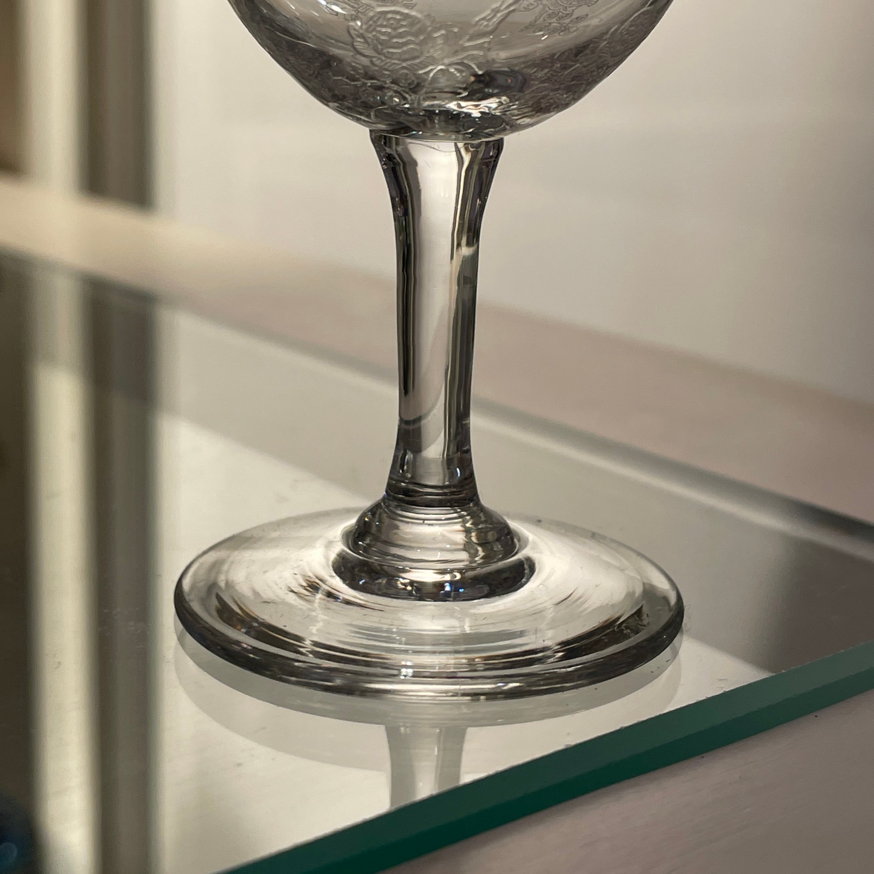 オールドバカラ リシュリュー＆モノグラム★リキュール ショットグラス 6客セット オールド Baccarat 「Semé de Roses スメ・ド・ローズ」リキュール