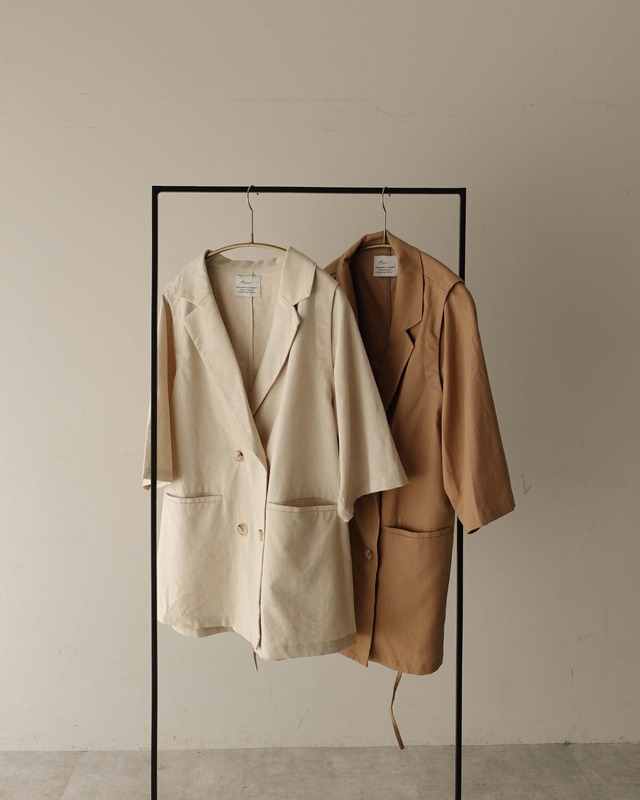 AM320507 linen 2way tailored jacket