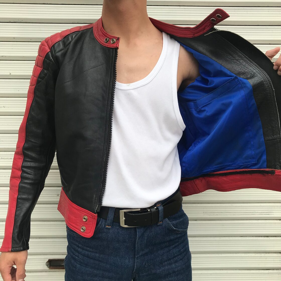 1970s French Vintage ユーロ シングル ライダース ジャケット 