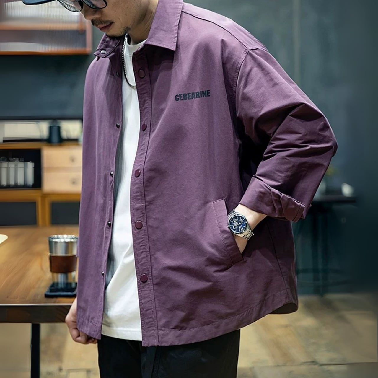 オーバーサイズ ボタンダウン ロングスリーブシャツ 00553