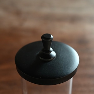 ガラスジャー S ブラック〈食器・キャニスター・保存容器・収納・キッチン〉113867