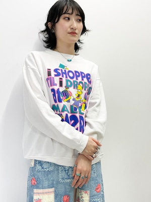 Vintage Simpsons Inspired Print Sweat Shirt Made In USA