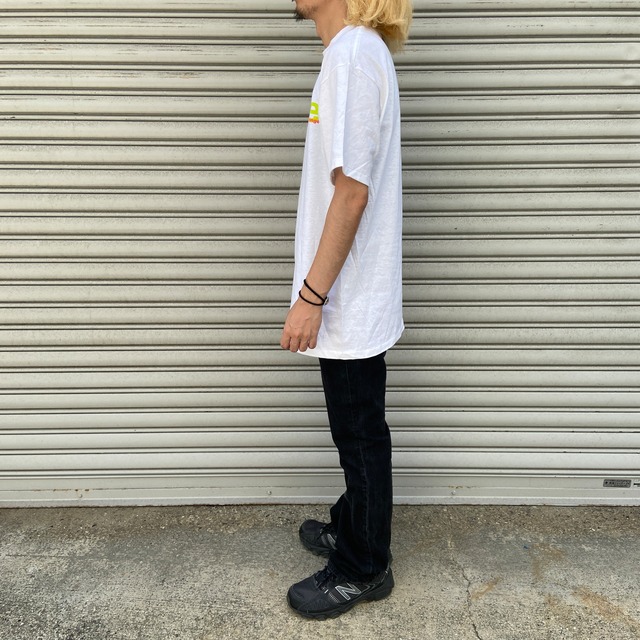 90s Apple アップル 企業ロゴプリントTシャツ 両面プリント 白 L