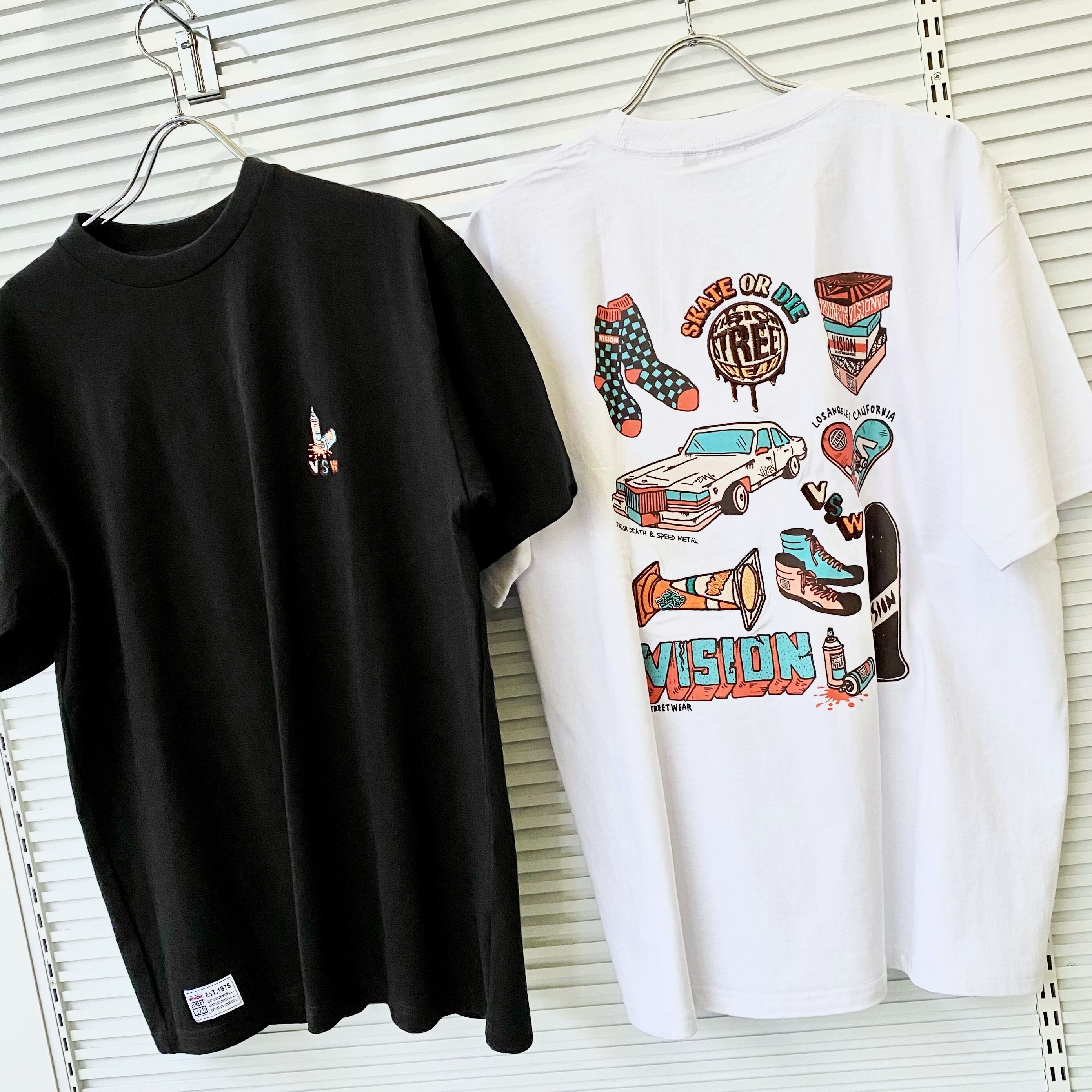 【70%OFF】VISION★イラストマルチ刺繍Tシャツ