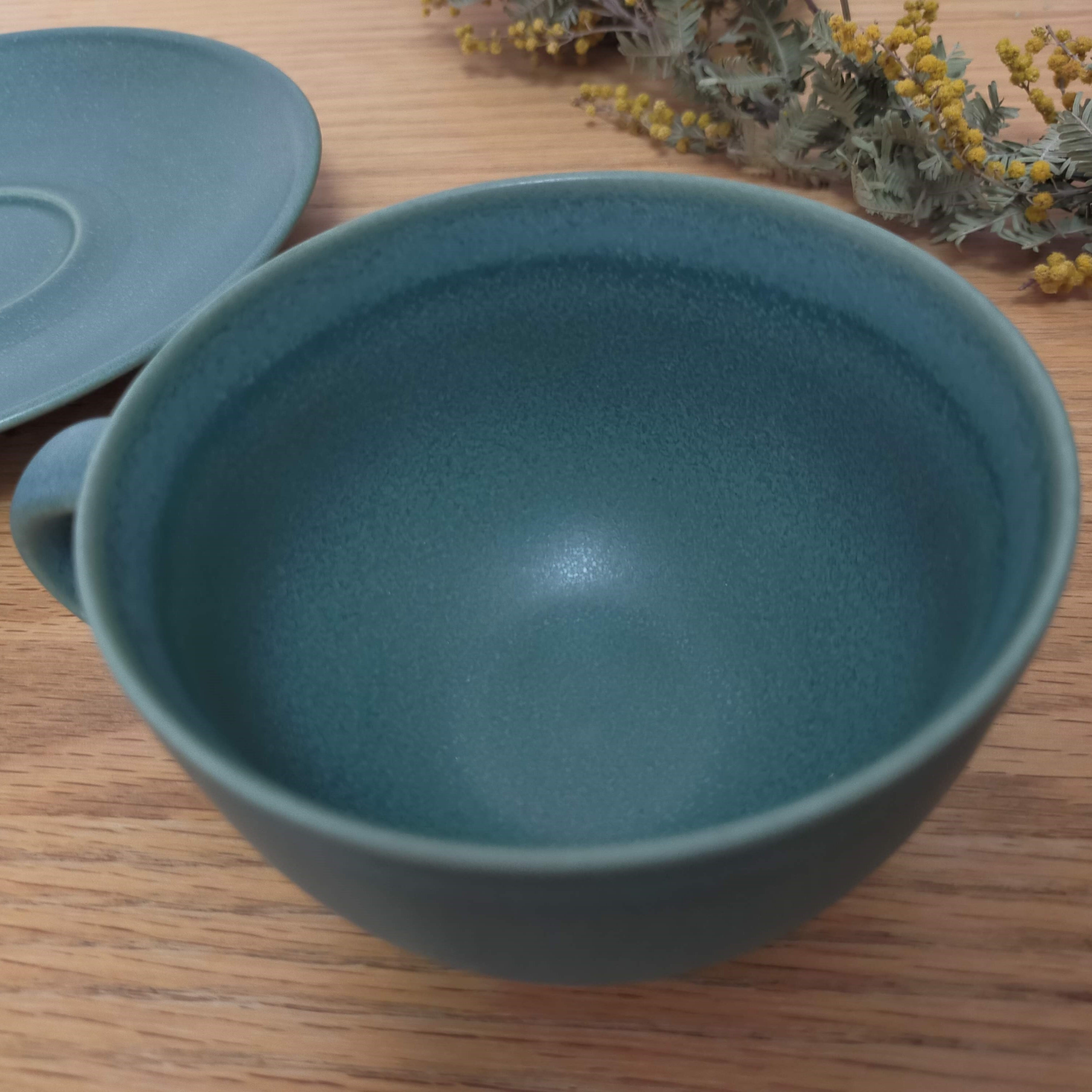 ヴィンテージ ARABIA アラビア ティーマ ボウル Φ15㎝ ダークグリーン