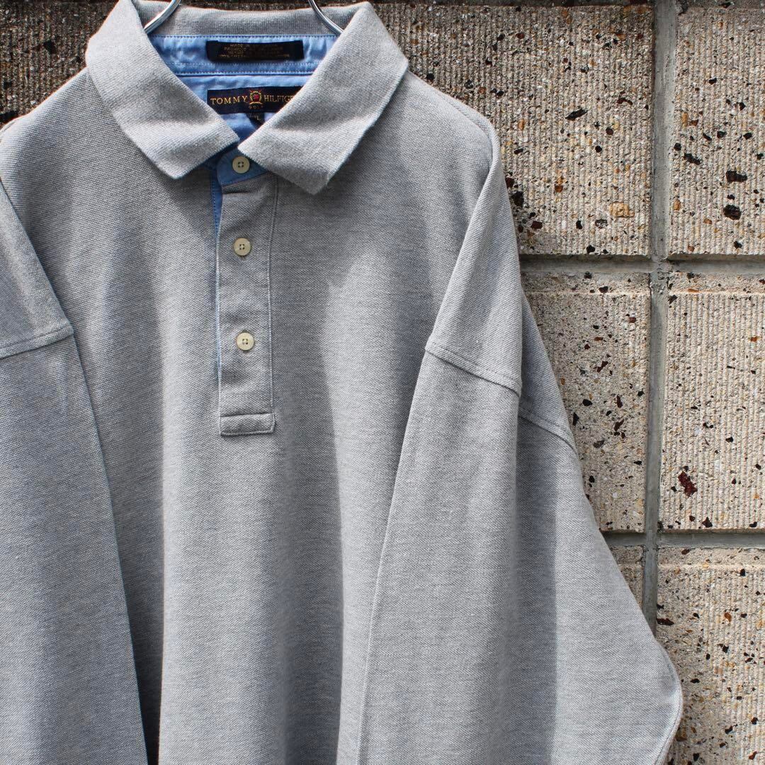 【XXLサイズ】TOMMY HILFIGER GOLF 90's~00's L/Sポロシャツ
